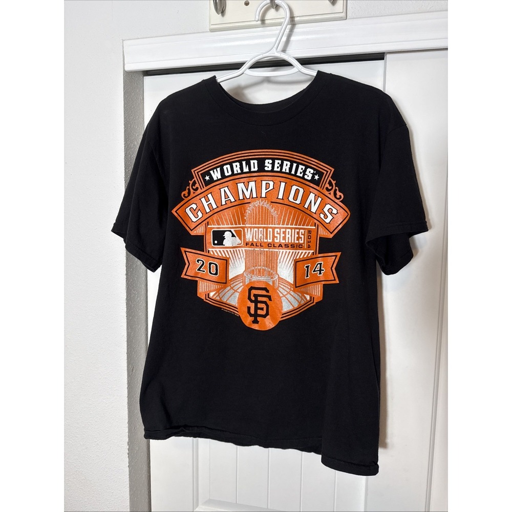San Francisco Giants T Shirt Mens L Black 2014 World Series Champions